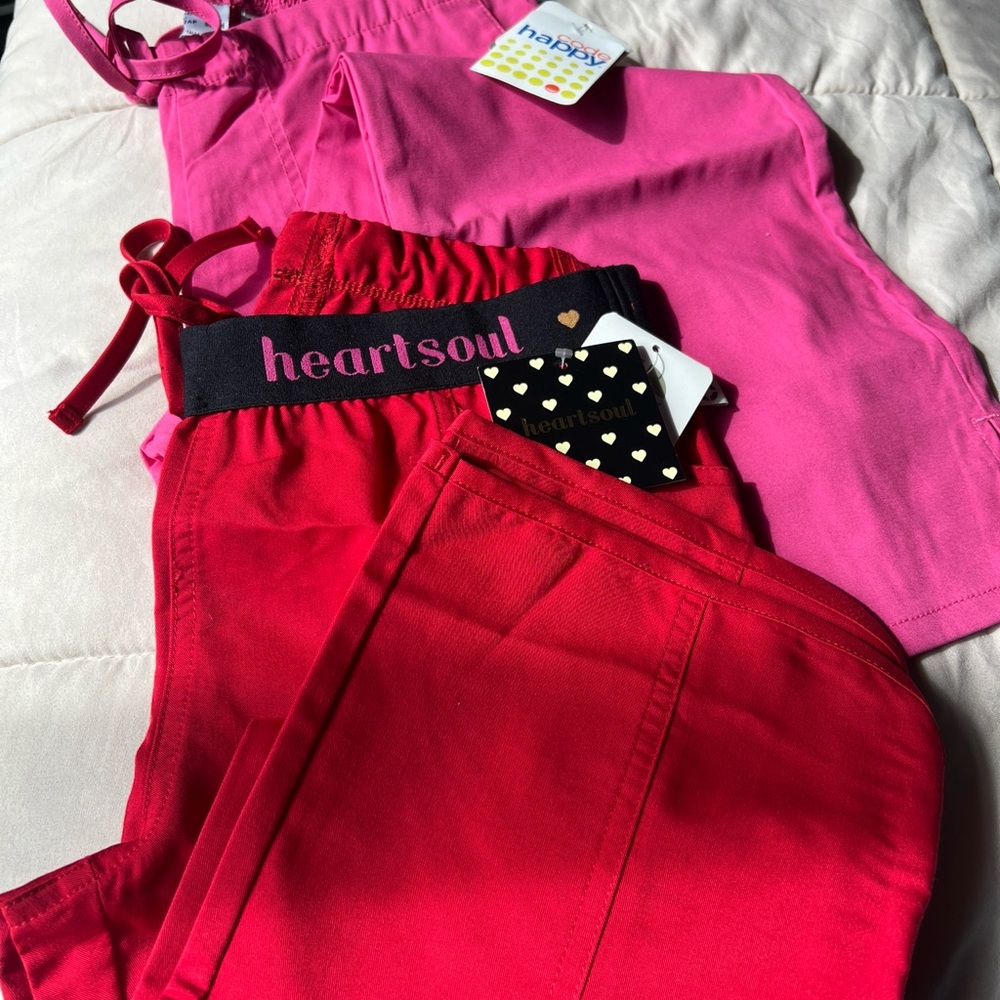 Bundle Heartsoul Contemporary Petite Red Scrub Pants, code happy pink pants